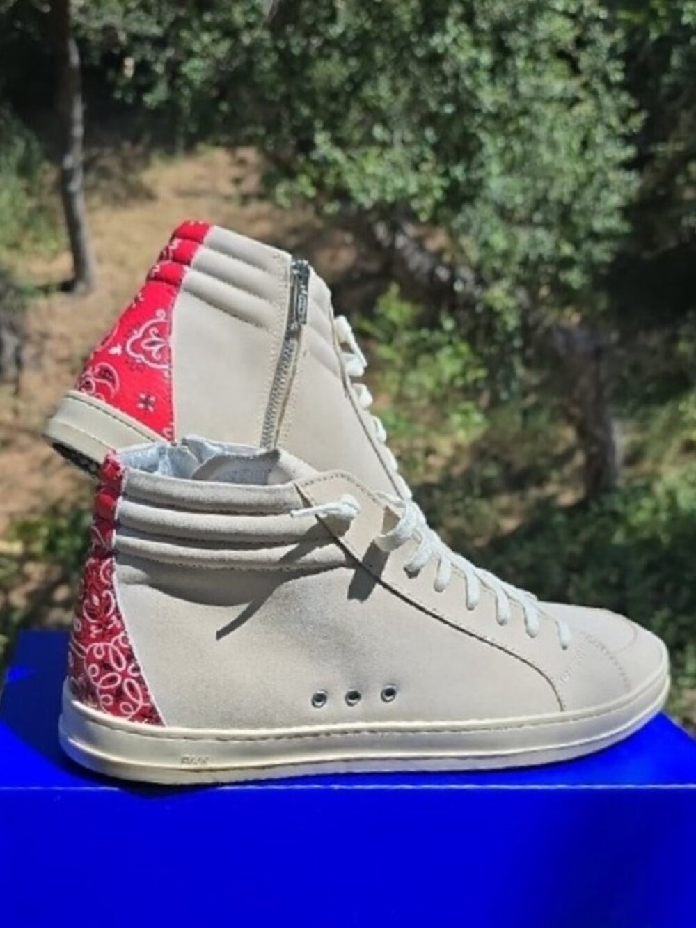NEW P448 SKATE STYLE F22SKATE M HIGH TOP LEATHER SNEAKERS IN PAS SIZE 40